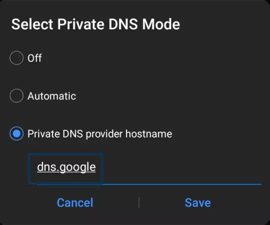 Google DNS on Android