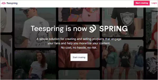 The Teespring platform