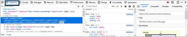 view source code on Firefox